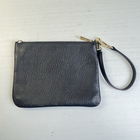 Lodis Leather Crossbody Clutch Wristlet Black Gold Convertible Purse Handbag - Picture 7 of 9